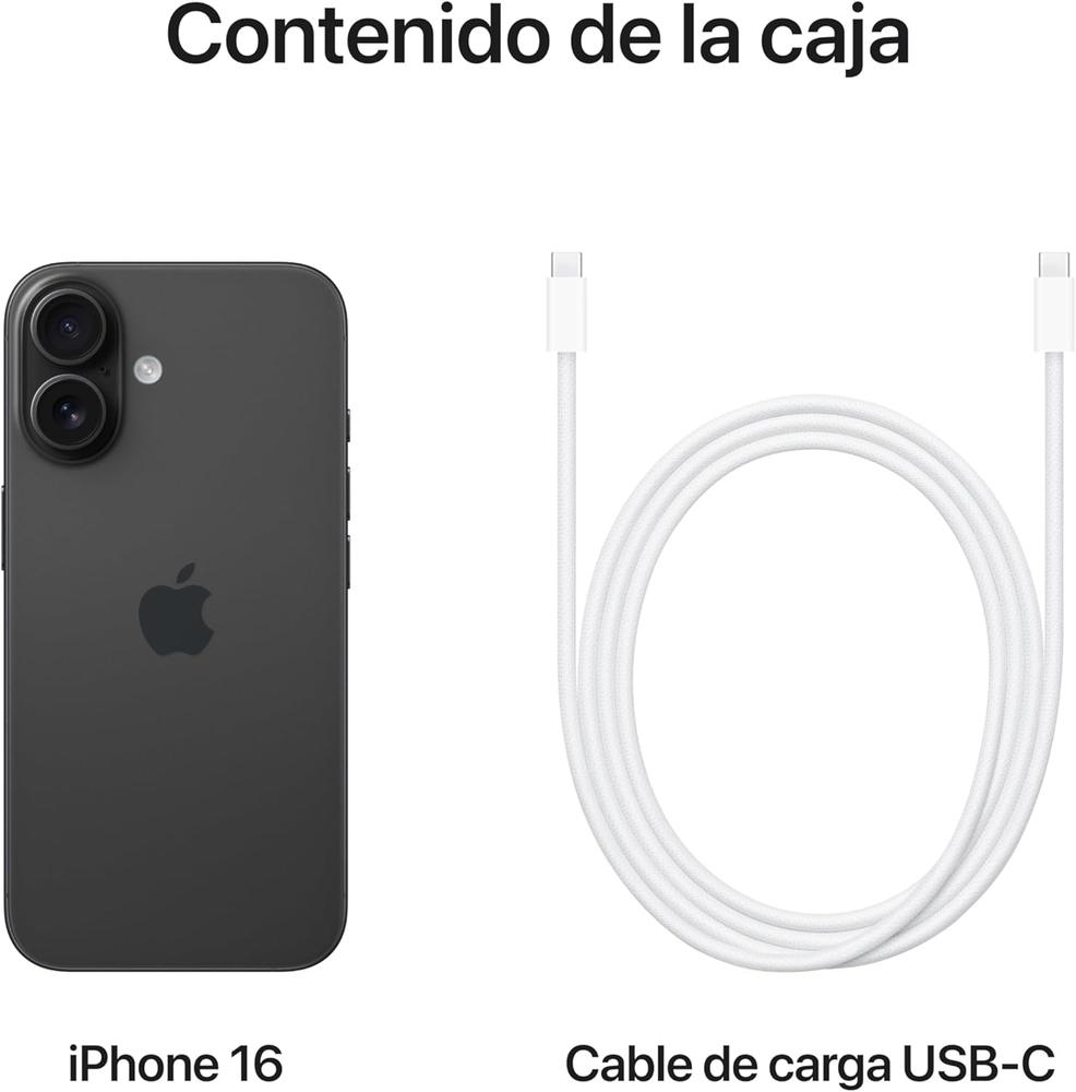 APPLE IPHONE 16 5G 128GB NEGRO ACONDICIONADO