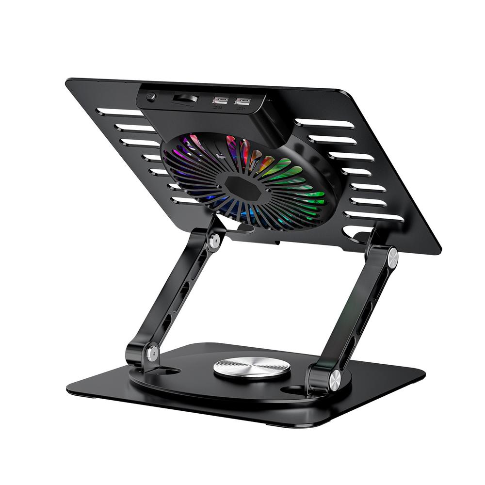 SOPORTE / BASE REFRIGERACION PARA PORTATIL COOLBOX COOLAIR 1VRGB AJUSTABLE HASTE 17" NEGRO