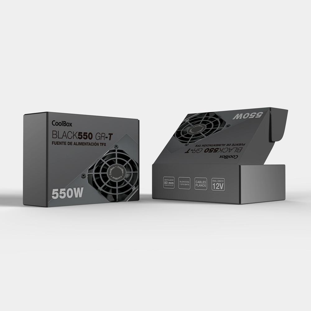 FUENTE DE ALIMENTACION COOLBOX TFX BLACK 550W 0GR-T