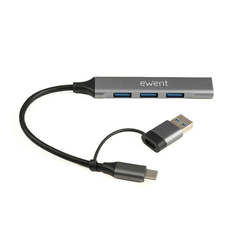 HUB EWENT USB TIPO C / USB 3.2 4 EN 1