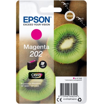 CARTUCHO TINTA EPSON C13T02F34010 SINGLEPACK MAGENTA 202 CLARIA PREMIUM INK XP-6000 / XP-6005 / KIWI