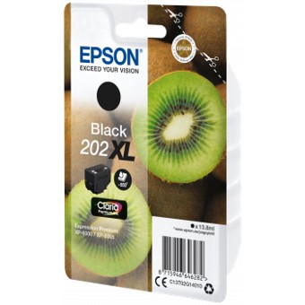 CARTUCHO TINTA EPSON C13T02G14010 SINGLEPACK NEGRO 202XL CLARIA PREMIUM INK XP-6000 / XP-6005 KIWI