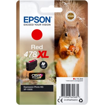 CARTUCHO TINTA EPSON C13T04F54010 SINGLEPACK ROJO 478XL CLARIA PHOTO HD INK