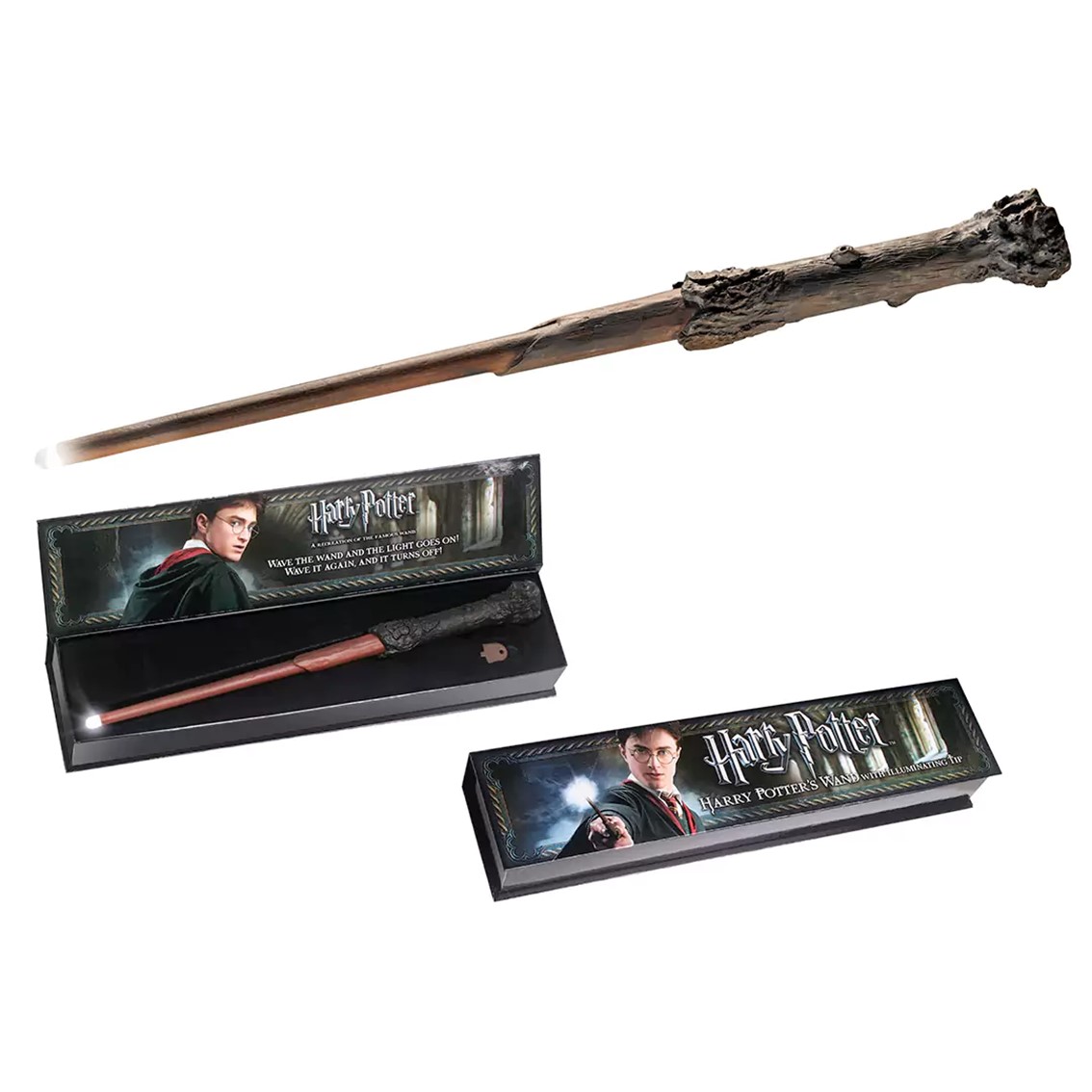 VARITA MÁGICA LUMINOSA THE NOBLE COLLECTION HARRY POTTER 35 CM