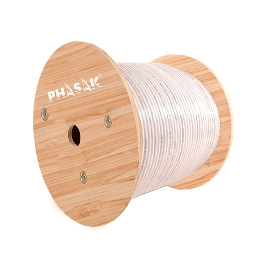 BOBINA CABLE GRIS PHASAK AWG23 305m Cat.6/CCA SOLIDO/AWG 23 PHR 660