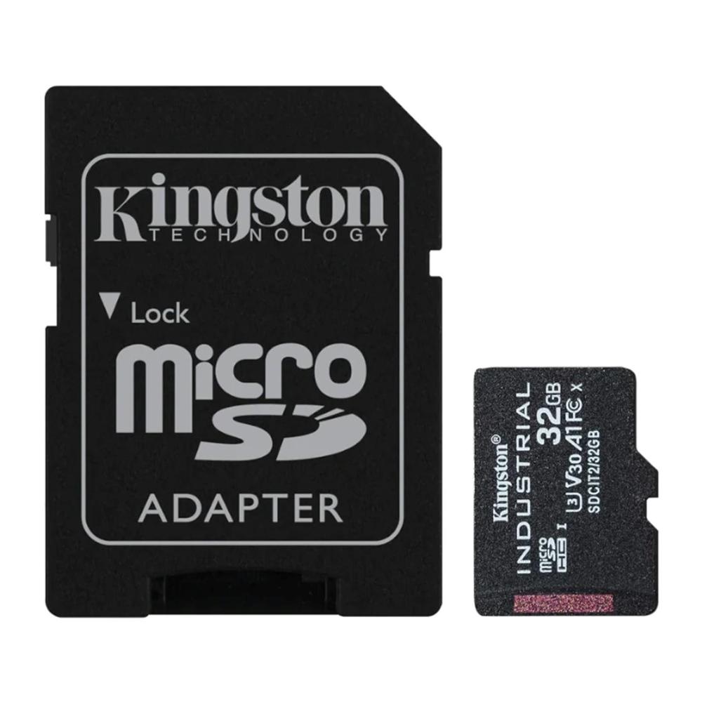 TARJETA MEMORIA MICRO SECURE DIGITAL SD HC 32GB KINGSTON INDUSTRIAL CLASE 10 UHS-I U3 + ADAPTADOR SD