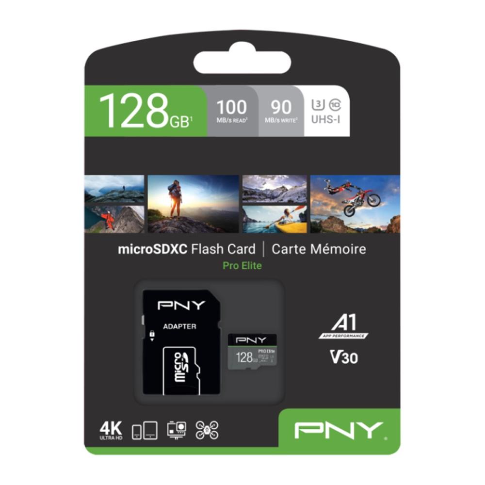 TARJETA MEMORIA MICRO SDXC PRO ELITE PNY 128GB CLASE 10 UHS-I U3