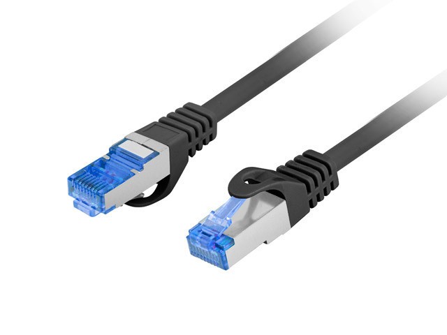 CABLE RED LANBERG LATIGUILLO CAT.6A S/FTP LSZH CCA 10M NEGRO FLUKE PASSED