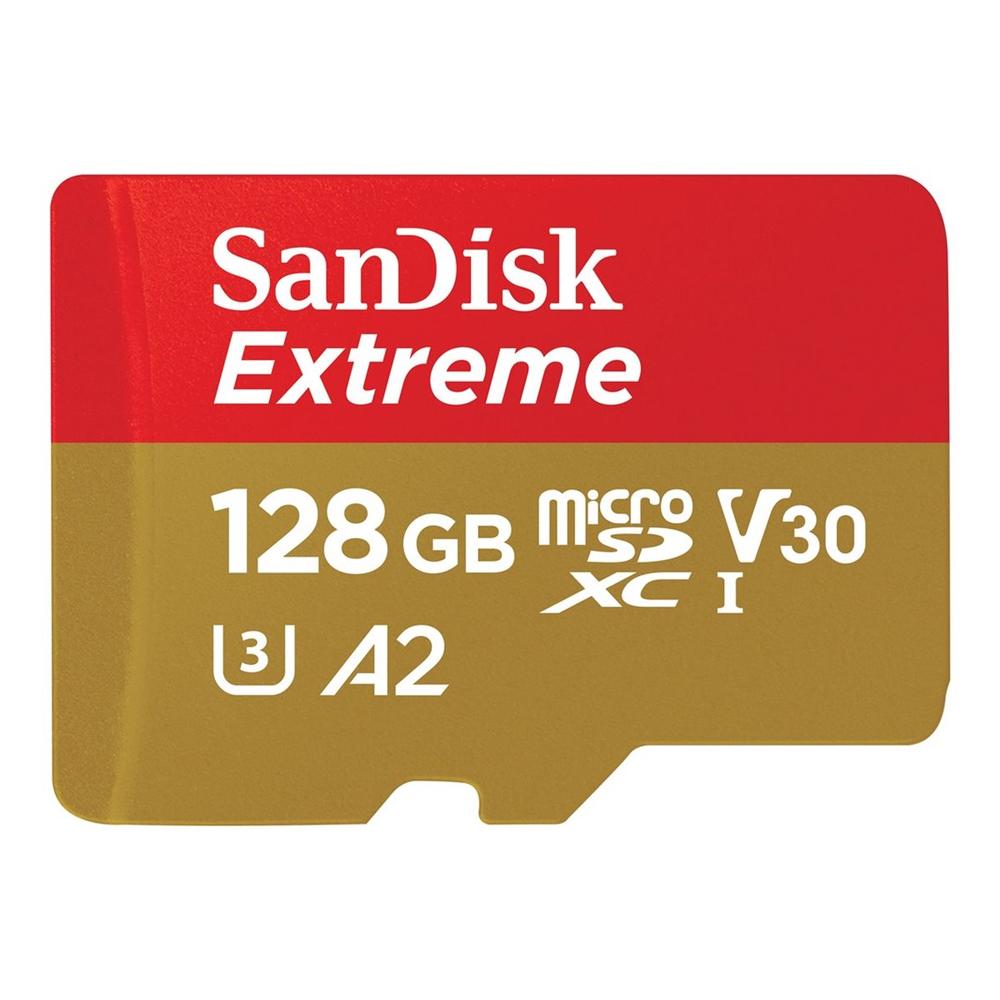 TARJETA MEMORIA MICRO SECURE DIGITAL 128GB SANDISK EXTREME CLASE 10 UHS-I U3 + ADAPTADOR