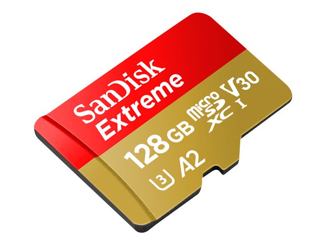 TARJETA MEMORIA MICRO SECURE DIGITAL 128GB SANDISK EXTREME CLASE 10 UHS-I U3 + ADAPTADOR