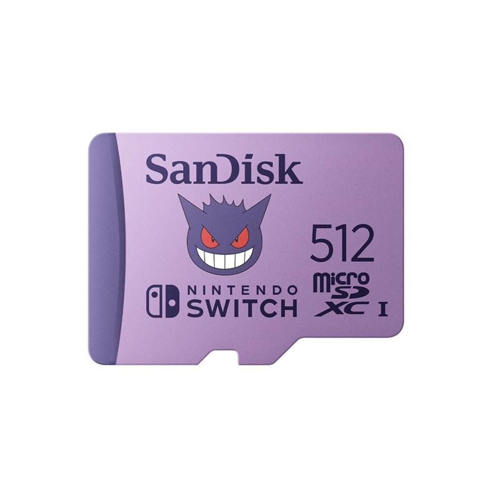 TARJETA MEMORIA MICRO SECURE DIGITAL 512GB SANDISK NINTENDO SWITCH POKEMON GENGAR EDITION CLASE V30 UHS-I U3