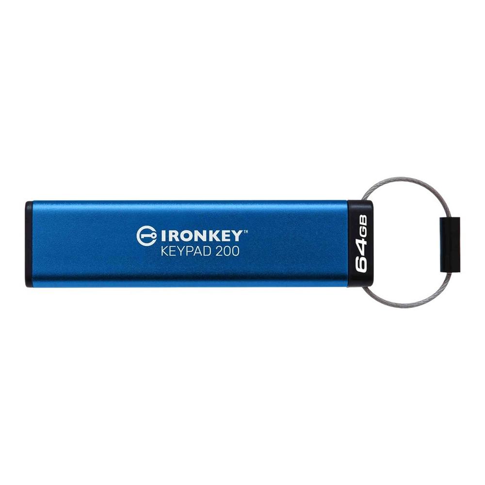 MEMORIA USB 3.2 KINGSTON 64GB IRONKEY KEYPAD 200