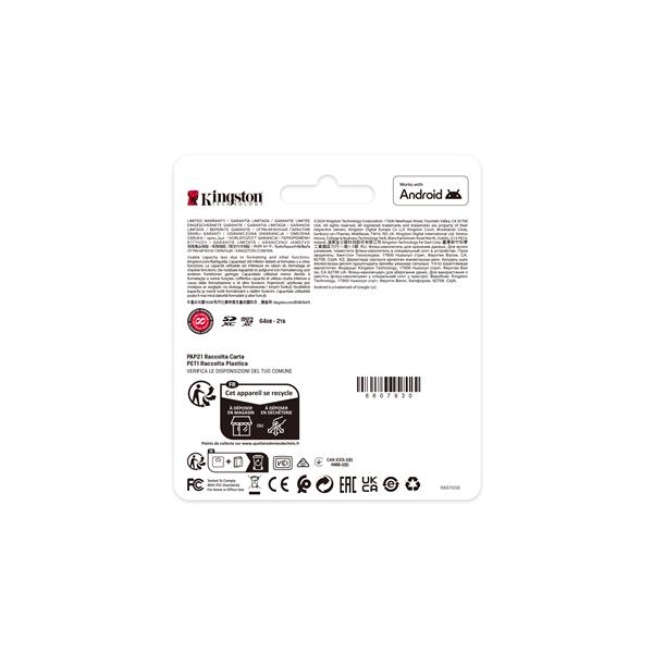 TARJETA MEMORIA SDXC 128GB KINGSTON CANVAS SELECT PLUS UHS-I CLASE 10