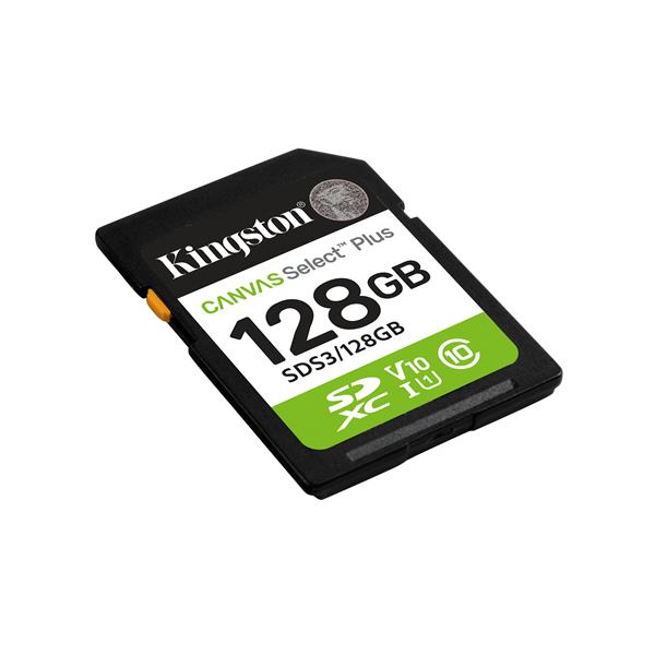 TARJETA MEMORIA SDXC 128GB KINGSTON CANVAS SELECT PLUS UHS-I CLASE 10