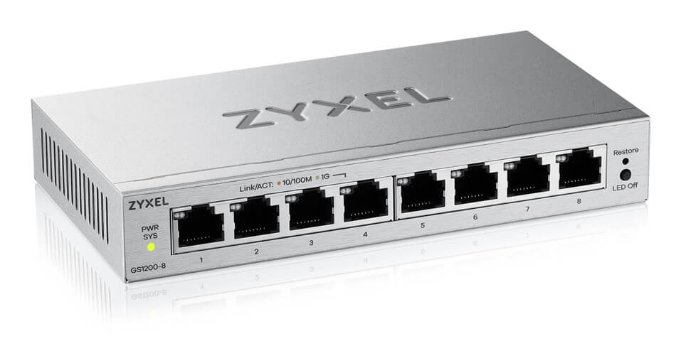 SWITCH 8 PUERTOS ZYXEL GS1200-8V3 8xGbE