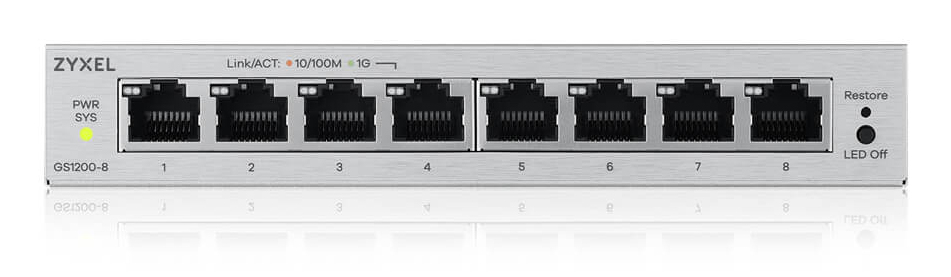 SWITCH 8 PUERTOS ZYXEL GS1200-8V3 8xGbE