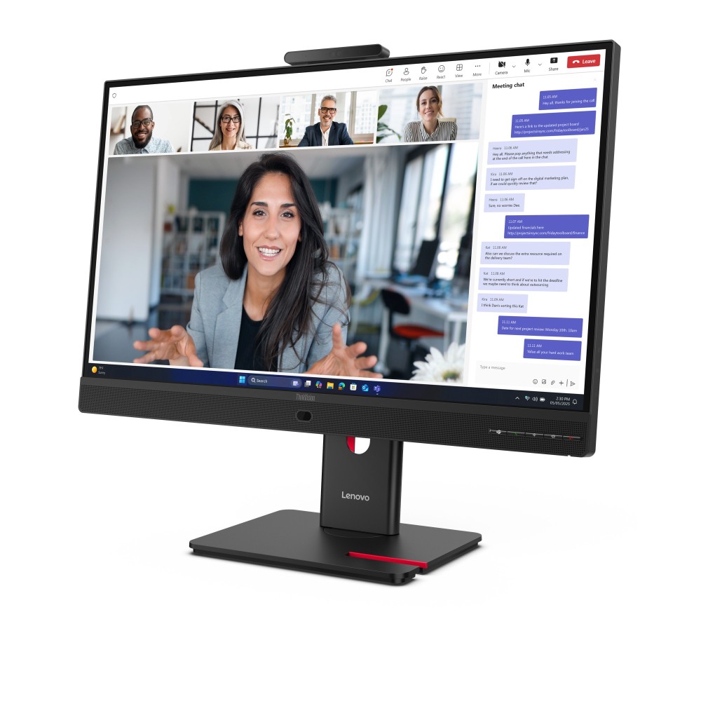 MONITOR LED 23.8" LENOVO THINKVISION T24-4V IPS/ FHD/ DP/ HDMI/ VGA/ 120HZ/ 4MS/ VESA 100X100/ WEBCAM