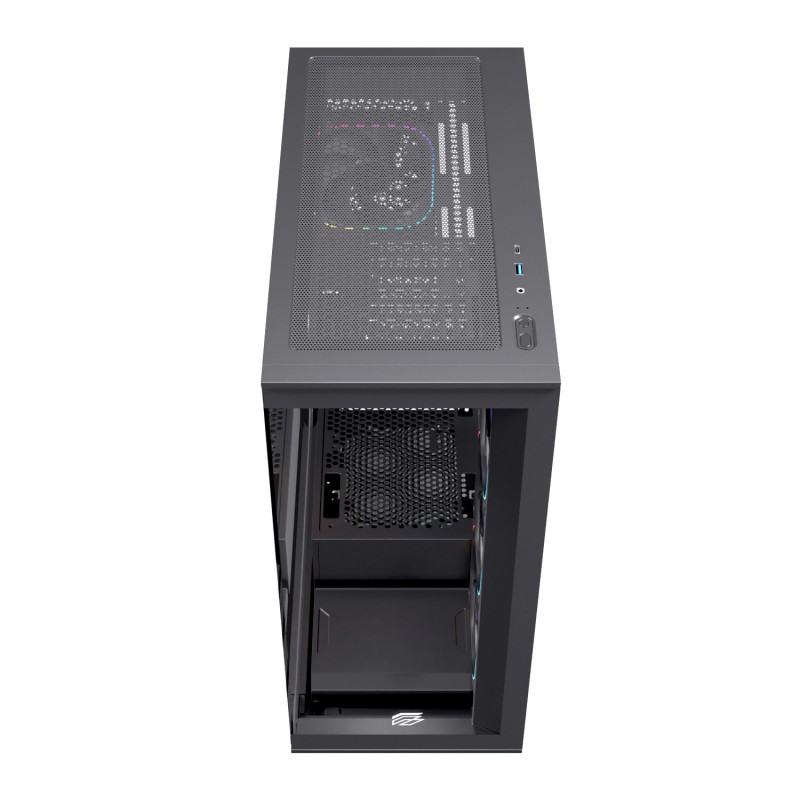 CAJA ORDENADOR GAMING EINAREX S700 RGB ATX CRISTAL TEMPLADO NEGRA