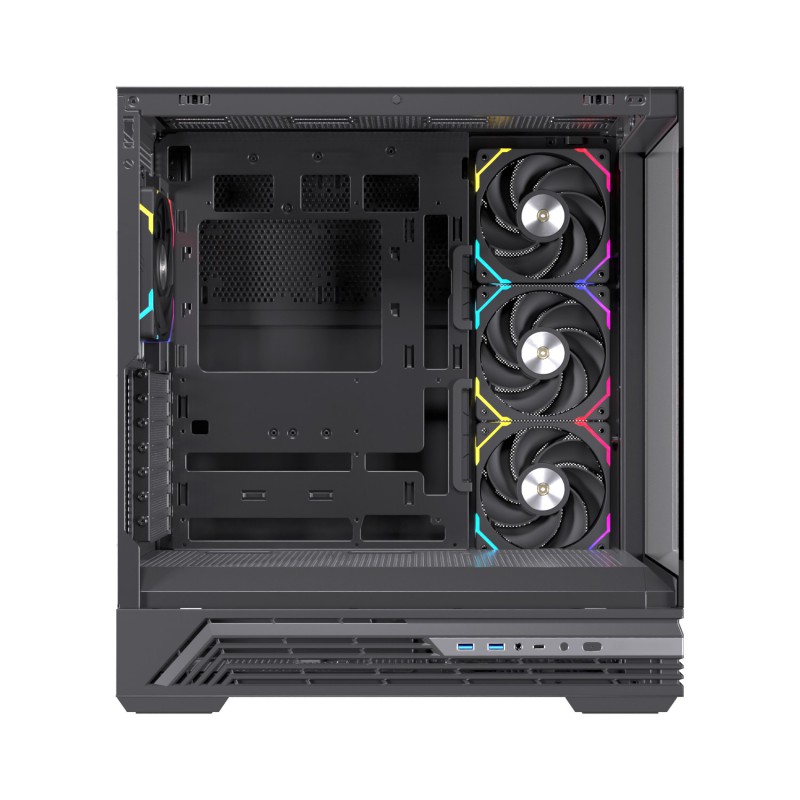 CAJA ORDENADOR GAMING EINAREX S800 ATX RGB CRISTAL TEMPLADO NEGRA