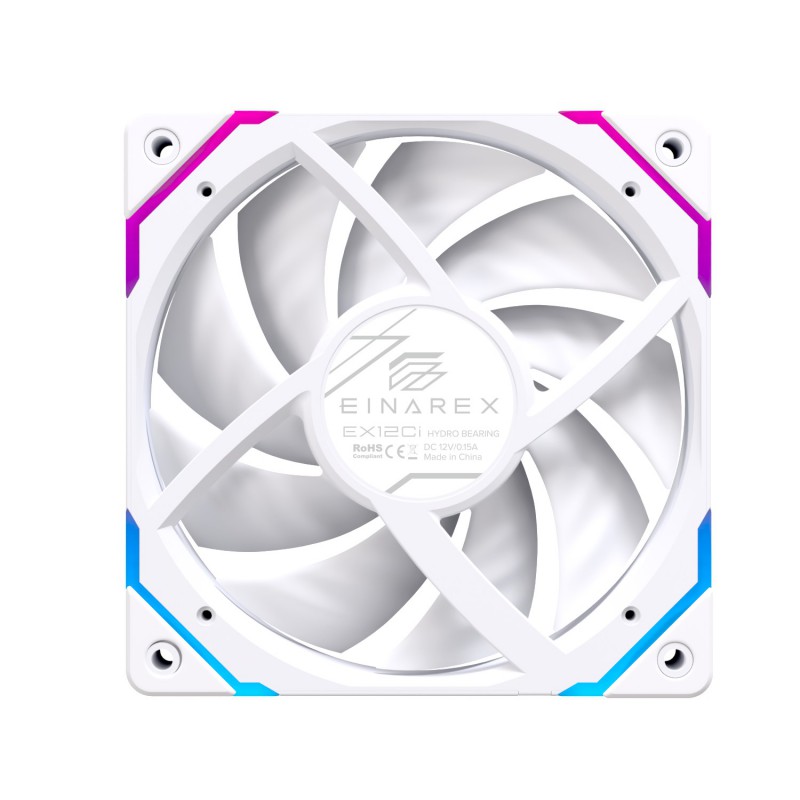 VENTILADOR CAJA EINAREX EX12CI ARGB 120MM BLANCO INVERTIDO