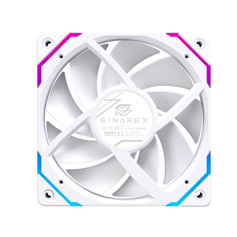 VENTILADOR CAJA EINAREX EX12C ARGB 120MM BLANCO