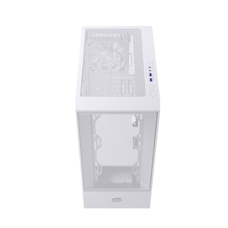 CAJA ORDENADOR GAMING EINAREX P100 CORE ATX CRISTAL TEMPLADO BLANCA