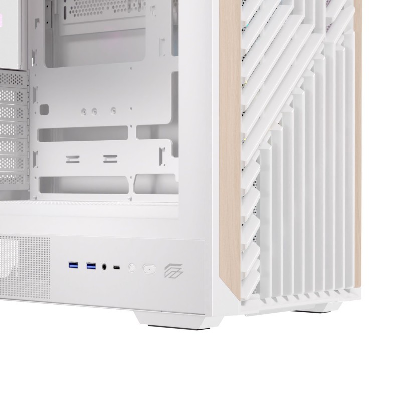 CAJA ORDENADOR GAMING EINAREX P800 ATX RGB CRISTAL TEMPLADO BLANCA