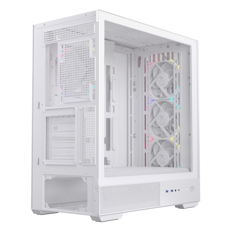 CAJA ORDENADOR GAMING EINAREX P800 ATX RGB CRISTAL TEMPLADO BLANCA