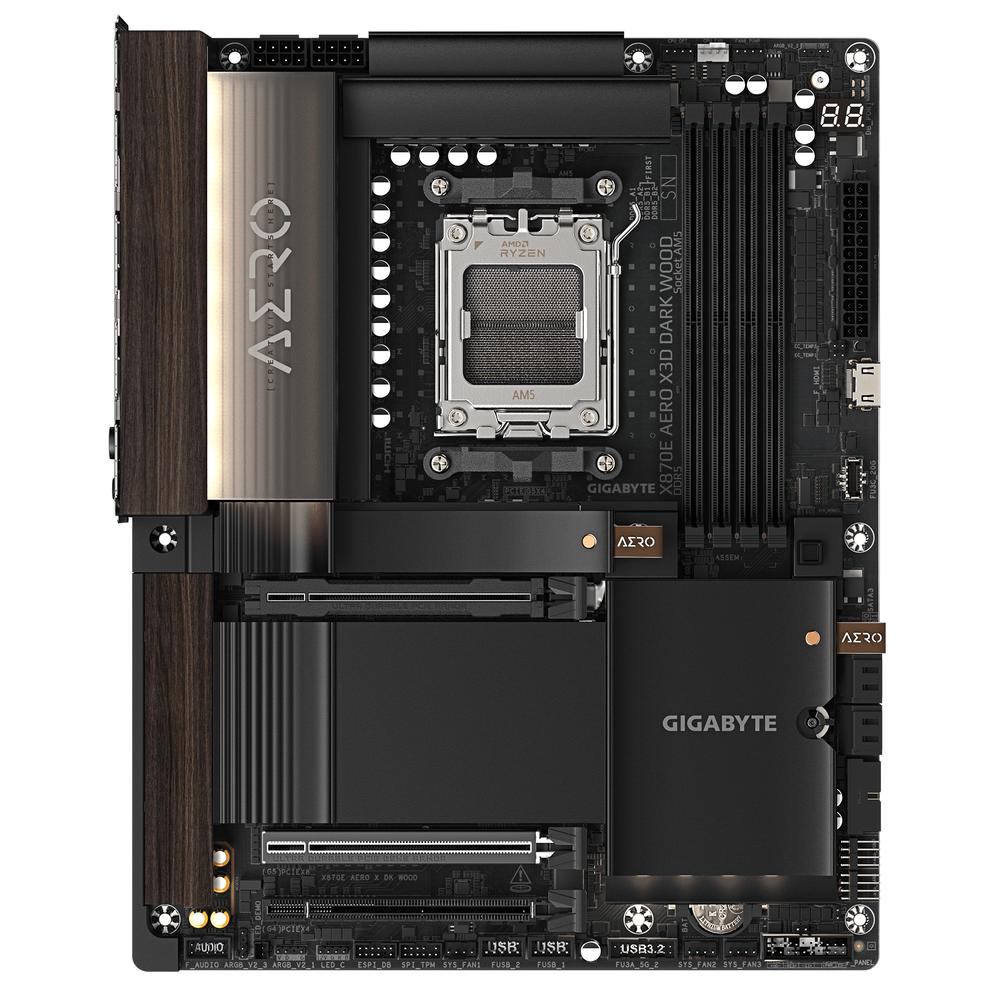 PLACA BASE GIGABYTE GIGABYTE X870E AERO X3D DARK WOOD AM5 ATX/ 4X DDR5/ 4X SATA3