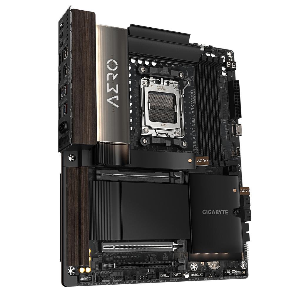 PLACA BASE GIGABYTE GIGABYTE X870E AERO X3D DARK WOOD AM5 ATX/ 4X DDR5/ 4X SATA3