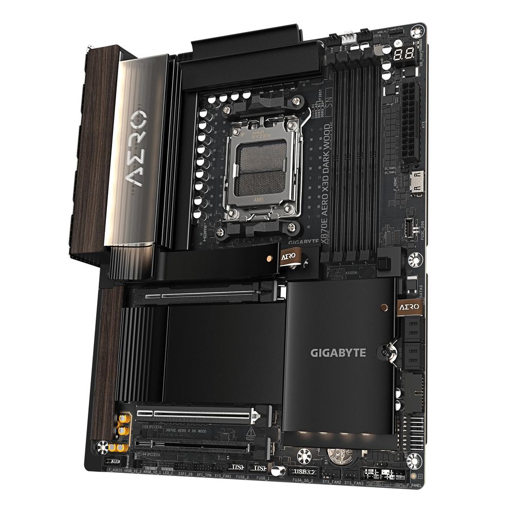 PLACA BASE GIGABYTE GIGABYTE X870E AERO X3D DARK WOOD AM5 ATX/ 4X DDR5/ 4X SATA3