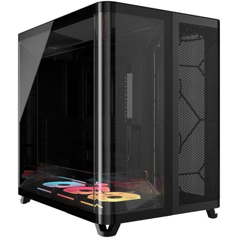 CAJA ORDENADOR GAMING CORSAIR AIR 5400 LX-R RGB ICUE ATX CRISTAL TEMPLADO NEGRA