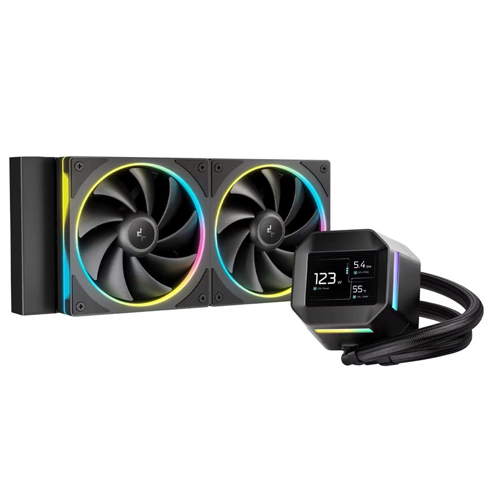 KIT REFRIGERACION LIQUIDA DEEPCOOL LM240 LED RGB 2X 120MM NEGRO
