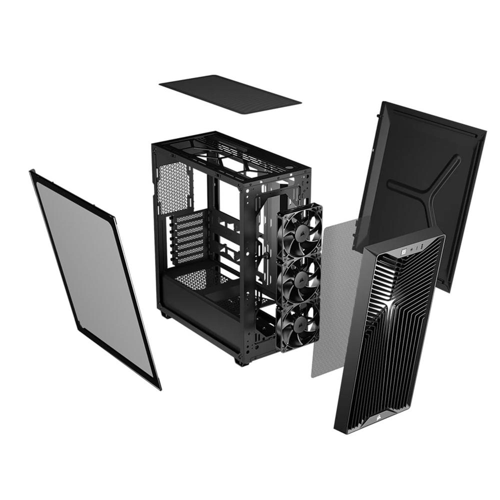 CAJA ORDENADOR GAMING CORSAIR 3200D RS ATX CRISTAL TEMPLADO NEGRA