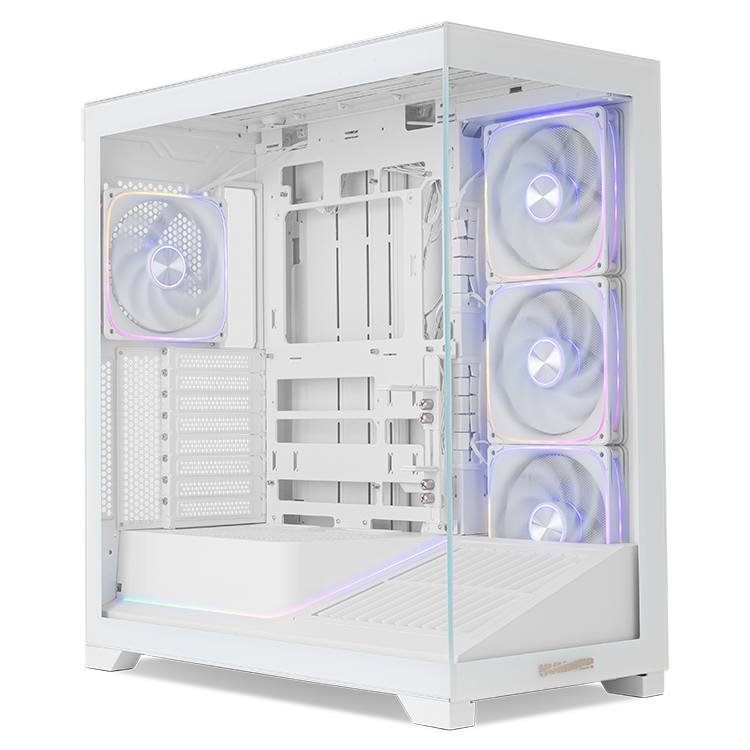 CAJA ORDENADOR GAMING NOX HUMMER BLADE ARGB AIRFLOW ATX CRISTAL TEMPLADO BLANCA