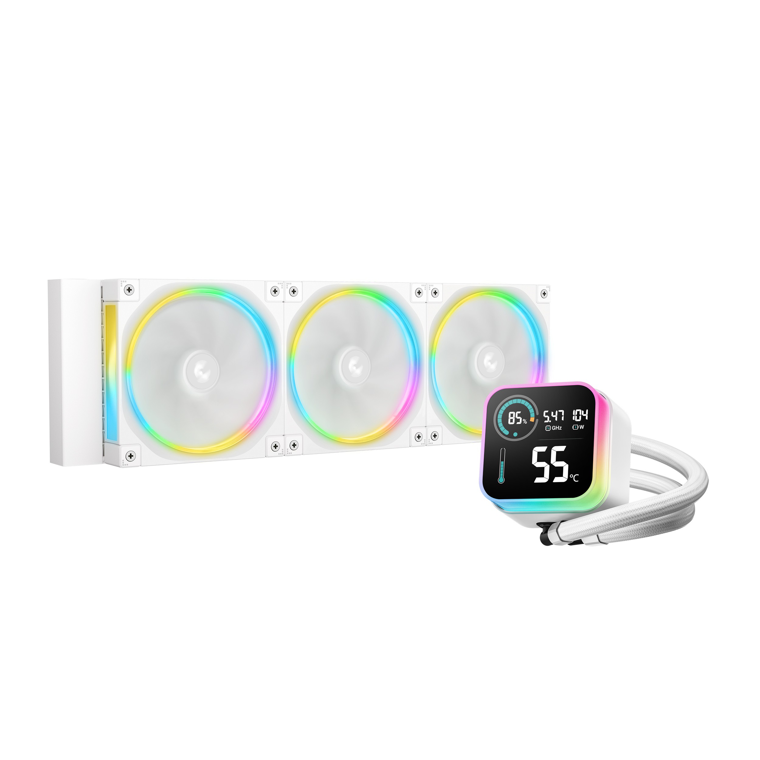 KIT REFRIGERACION LIQUIDA DEEPCOOL LQ360 ULTRA ARGB 3X 120MM BLANCO