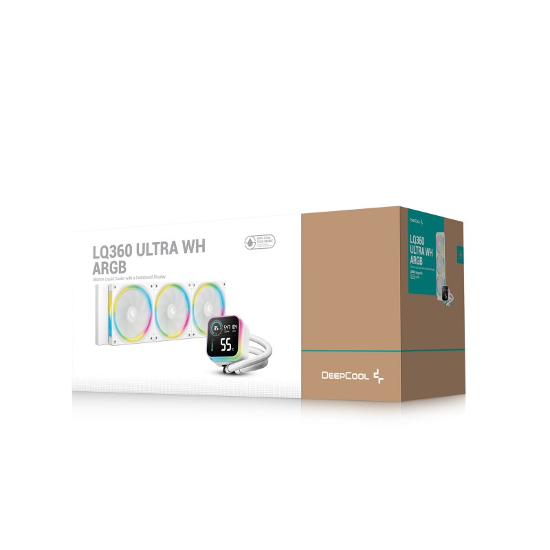 KIT REFRIGERACION LIQUIDA DEEPCOOL LQ360 ULTRA ARGB 3X 120MM BLANCO