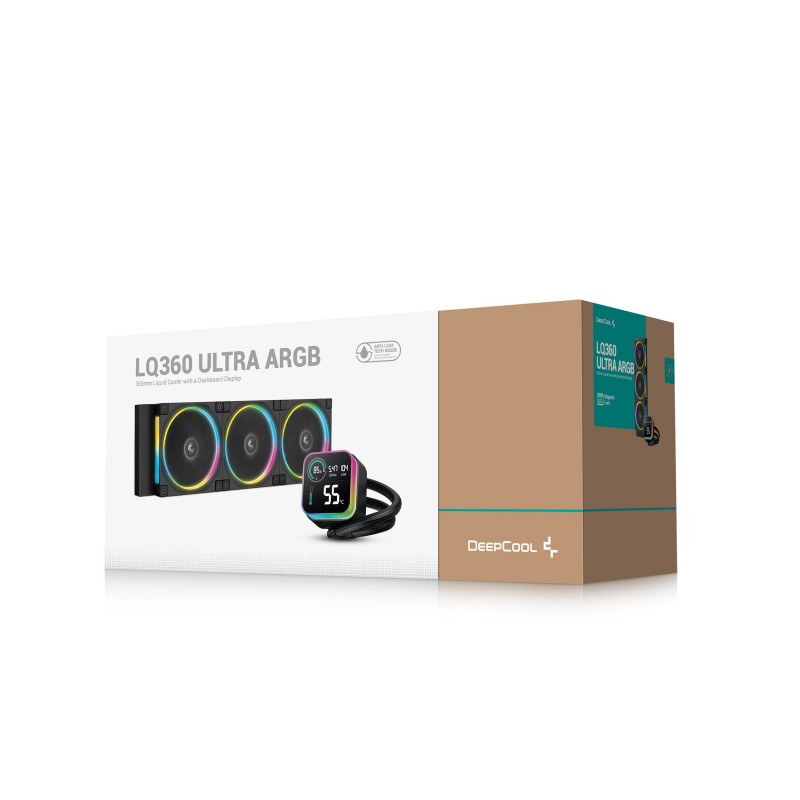 KIT REFRIGERACION LIQUIDA DEEPCOOL LQ360 ULTRA ARGB 3X 120MM NEGRO