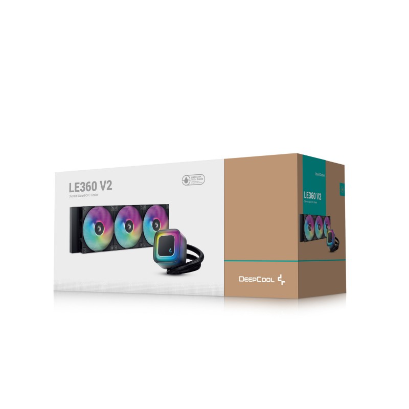 KIT REFRIGERACION LIQUIDA DEEPCOOL LE360 V2 ARGB 3X 120MM NEGRO