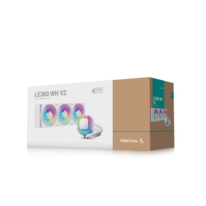 KIT REFRIGERACION LIQUIDA DEEPCOOL LE360 V2 ARGB 3X 120MM BLANCO