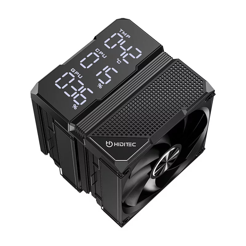 VENTILADOR DISIPADOR CPU HIDITEC DC40 PRO PWM 2X 120MM NEGRO