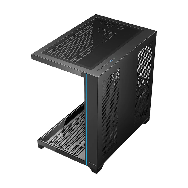 CAJA ORDENADOR GAMING HIDITEC H3 PRO ATX ARGB CRISTAL TEMPLADO NEGRO