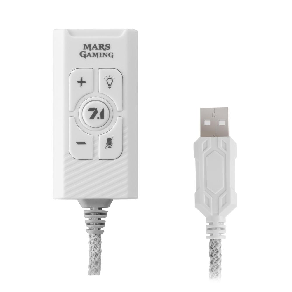 TARJETA DE SONIDO USB MARS GAMING MSC2 BLANCA