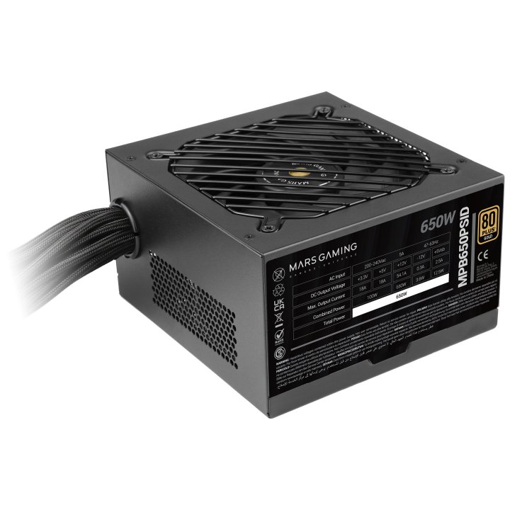 FUENTE ALIMENTACION MARS GAMING MPB650PSID ATX 650W NEGRA