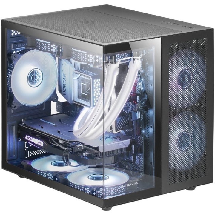 CAJA ORDENADOR MARS GAMING MCNOVAM MATX CRISTAL TEMPLADO NEGRA
