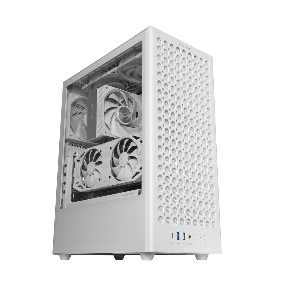CAJA ORDENADOR MARS GAMING MC-T800 ATX CRISTAL TEMPLADO BLANCA
