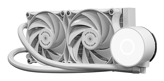 KIT REFRIGERACION LIQUIDA MARS GAMING MLPRO240W 2X 120MM BLANCO