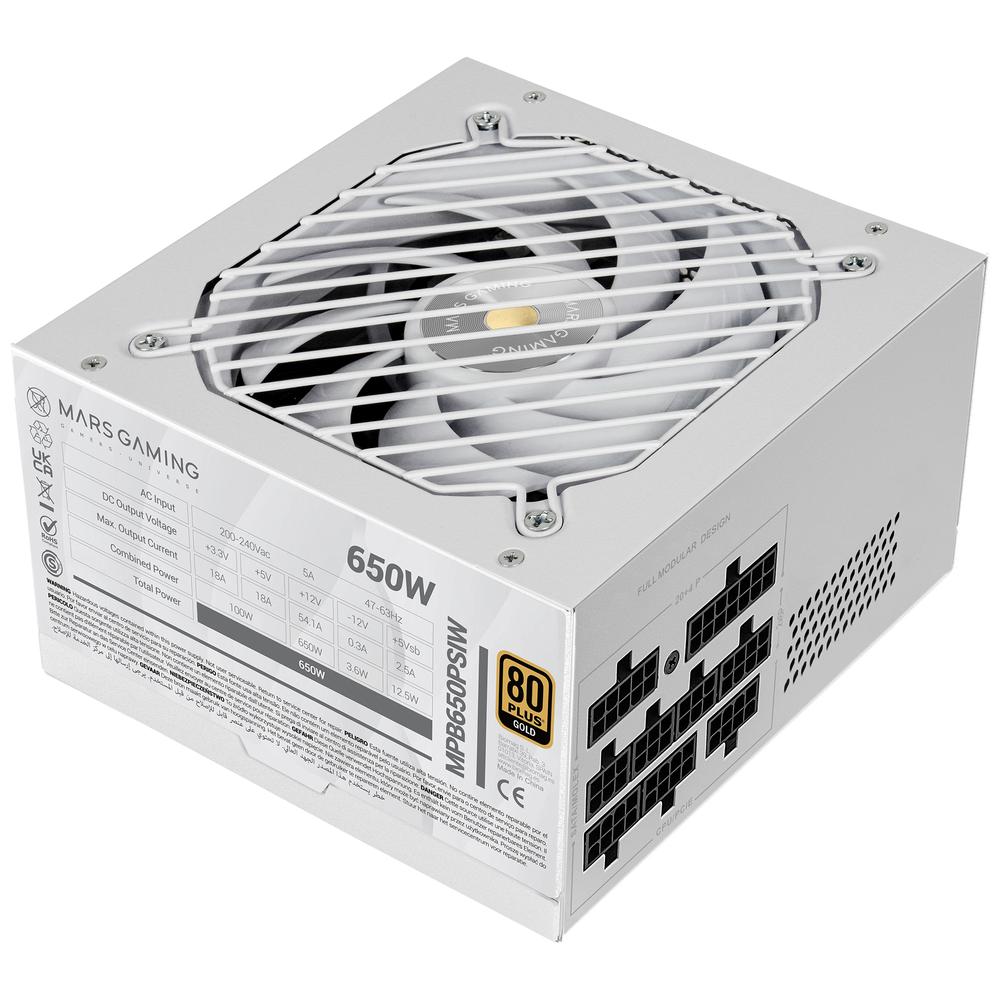 FUENTE ALIMENTACION MARS GAMING MPB650PSI ATX 650W BLANCA