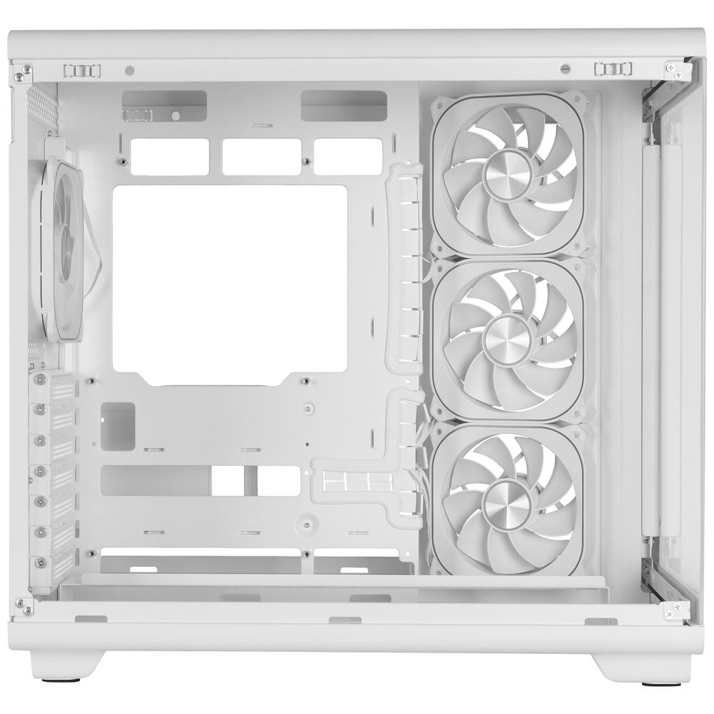 CAJA ORDENADOR MARS GAMING MC-REVPRO ATX ARGB LCD 4.3" CRISTAL TEMPLADO BLANCA