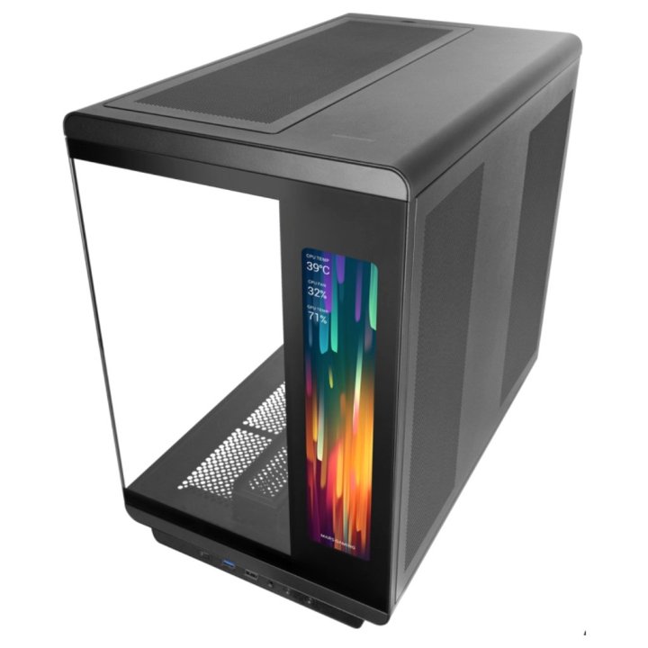 CAJA ORDENADOR MARS GAMING MC-REVMAX ATX ARGB LCD 11.8" CRISTAL TEMPLADO NEGRA